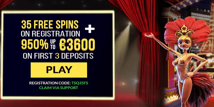 Exclusive 35 Free Spins and €3600 in Bonuses