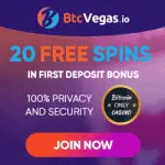 BTC Vegas Casino Bonus And Review 200% Bonus Up To 500 mBTC + 20 Free Spins Upon Registering