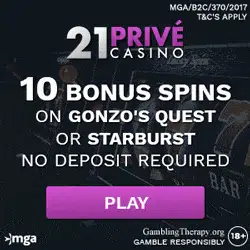 21 Prive Casino Bonus And Review